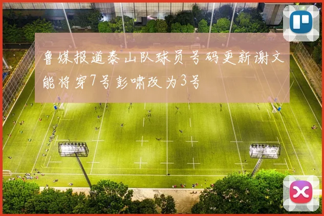 鲁媒报道泰山队球员号码更新谢文能将穿7号彭啸改为3号